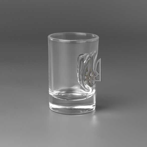 Подарункові стопки для горілки 6 шт зі вставками "Герб" | Дерев'яна упаковка у вигляді кулі