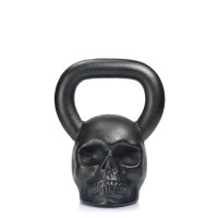 Дизайнерська спортивна гиря Skull 16 кг Чорна на подарунок спортсмену
