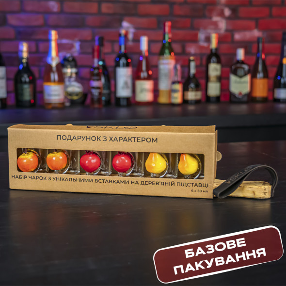 Чарки на підставці зі вставкою 