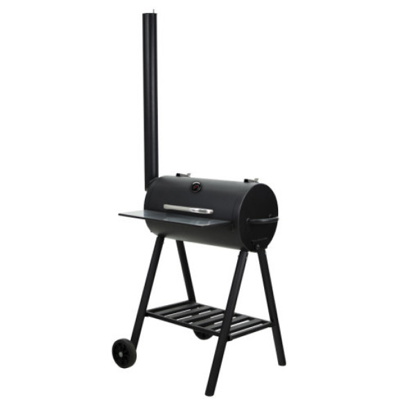 Гриль-барбекю Texas Small вугільний для дачі DaddySmoke Чорний 750х400х950(висота без димаря)