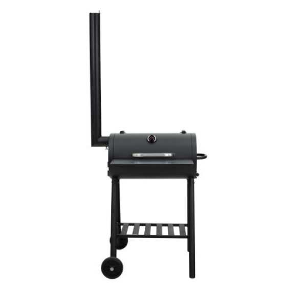Гриль-барбекю Texas Small вугільний для дачі DaddySmoke Чорний 750х400х950(висота без димаря)
