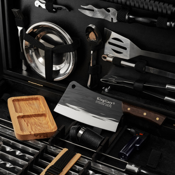 Шашличний набір—стіл "Grills G17" Чорний | Набір для справжнього відпочинку