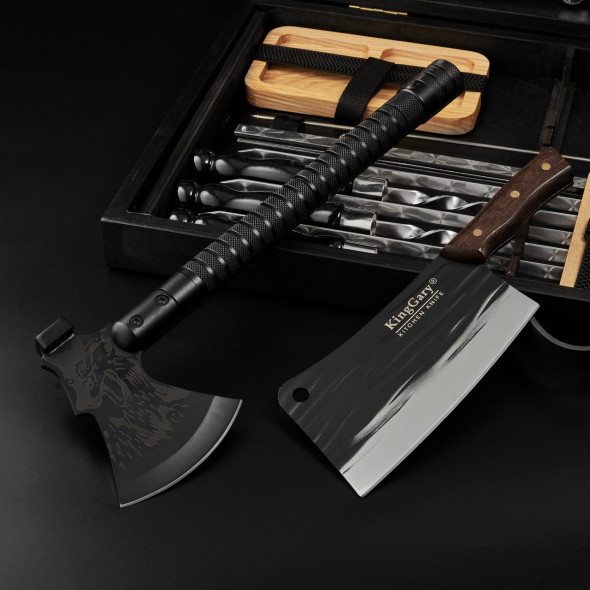 Шашличний набір—стіл "Grills G17" Чорний | Набір для справжнього відпочинку