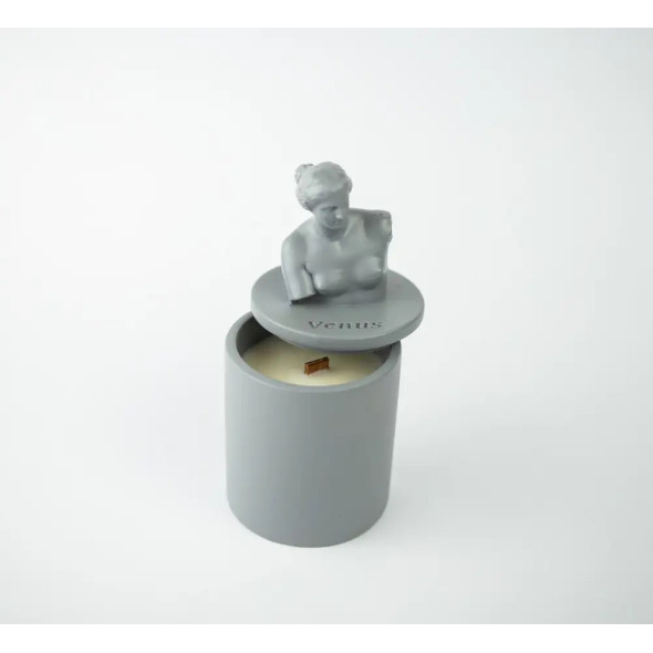 Аромасвічка VENUS CHERRY BLOSSOM GRAY 100% WOOD WAX 165g 35h