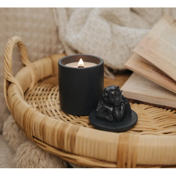 Аромасвічка CUPID SANTAL GRAFITE 100% WOOD WAX 165g 35h