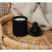 Аромасвічка CUPID SANTAL BLACK 100% WOOD WAX 165g 35h