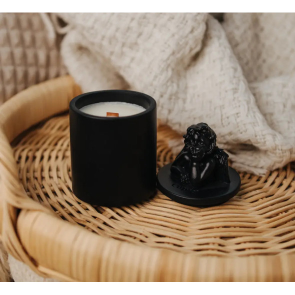 Аромасвічка CUPID SANTAL BLACK 100% WOOD WAX 165g 35h