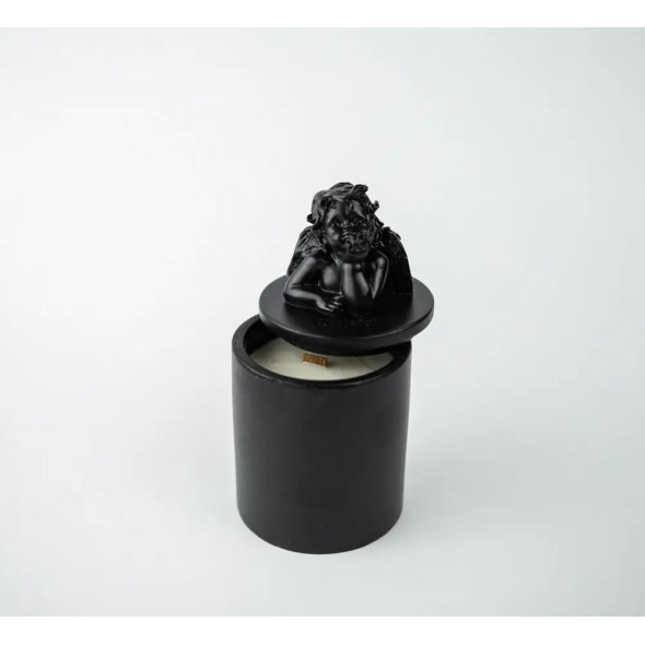 Аромасвічка CUPID SANTAL BLACK 100% WOOD WAX 165g 35h