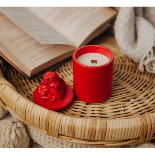 Аромасвічка CUPID SANTAL RED 100% WOOD WAX 165g 35h
