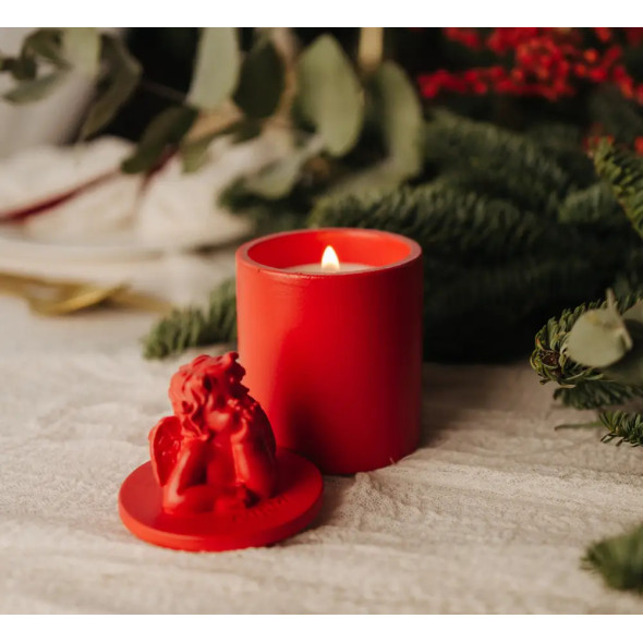 Аромасвічка CUPID SANTAL RED 100% WOOD WAX 165g 35h