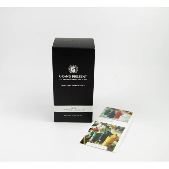 Аромасвічка DAVID AGARWOOD WHITE 100% WOOD WAX 165g 35h