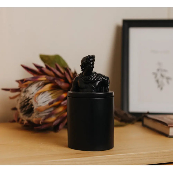 Аромасвічка APOLLO BURLEY VANILLA BLACK 100% WOOD WAX 165g 35h
