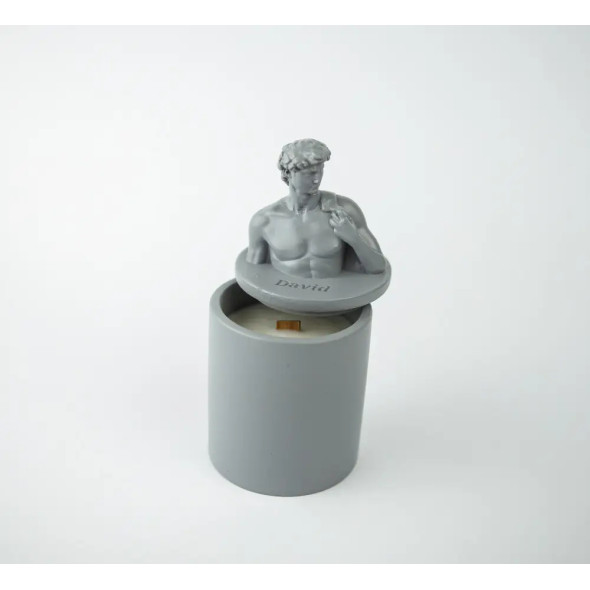 Аромасвічка DAVID AGARWOOD GRAY 100% WOOD WAX 165g 35h