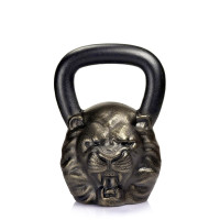 Дизайнерська спортивна гиря чавунна лита Lion Бронзовий 24 кг | Подарунок тренеру