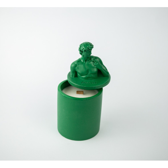 Аромасвічка DAVID AGARWOOD GREEN 100% WOOD WAX 165g 35h