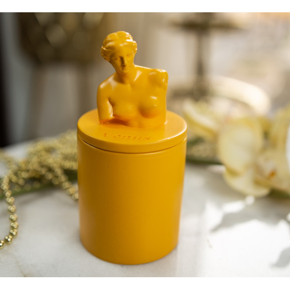 Аромасвічка VENUS CHERRY BLOSSOM YELLOW 100% WOOD WAX 165g 35h