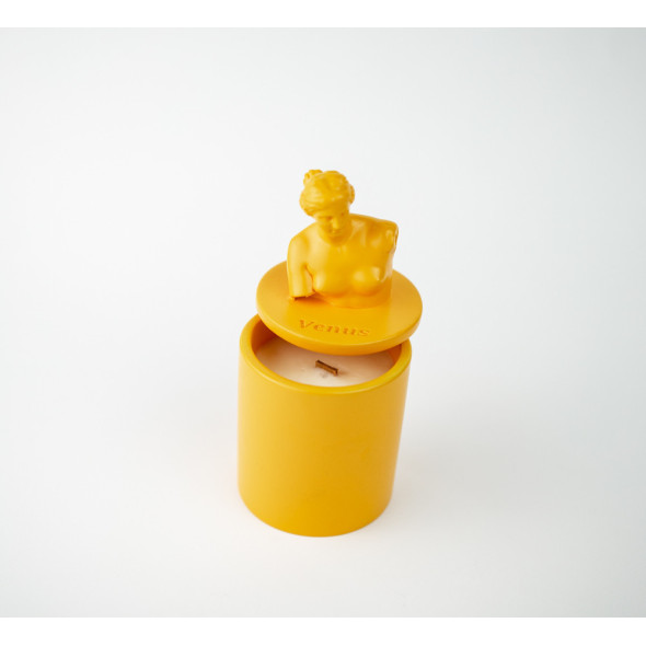 Аромасвічка VENUS CHERRY BLOSSOM YELLOW 100% WOOD WAX 165g 35h