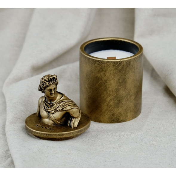 Аромасвічка APOLLO BURLEY VANILLA BRONZE 100% WOOD WAX 165g 35h