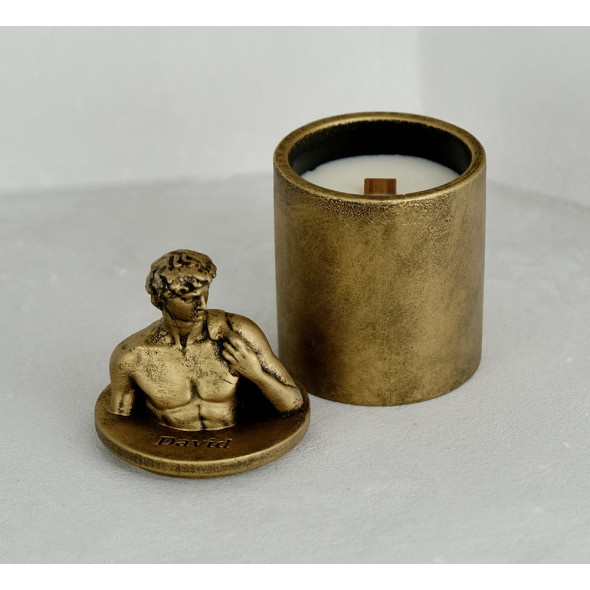 Аромасвічка DAVID AGARWOOD BRONZE 100% WOOD WAX 165g 35h