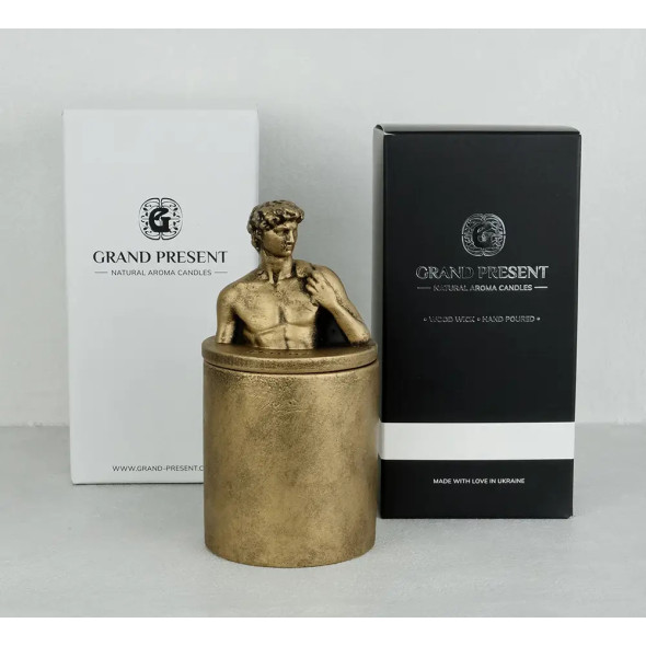 Аромасвічка DAVID AGARWOOD BRONZE 100% WOOD WAX 165g 35h