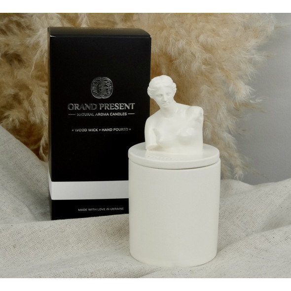 Аромасвічка VENUS CHERRY BLOSSOM BEIGE 100% WOOD WAX 165g 35h
