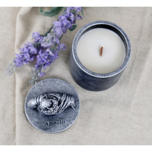 Аромасвічка APOLLO BURLEY VANILLA SILVER 100% WOOD WAX 165g 35h