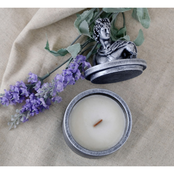 Аромасвічка APOLLO BURLEY VANILLA SILVER 100% WOOD WAX 165g 35h
