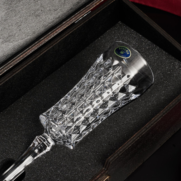 Набір для шампанського кришталь 1 шт "Bohemia Diamond" 120 мл у дерев'яній коробці