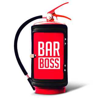 Подарунковий вогнегасник з принтом "Bar Boss" Червоний