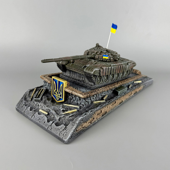 Статуетка сувенір танк "Т-72Б №3" з гіпсу ручної роботи | Декор для кабінету, дому, офісу