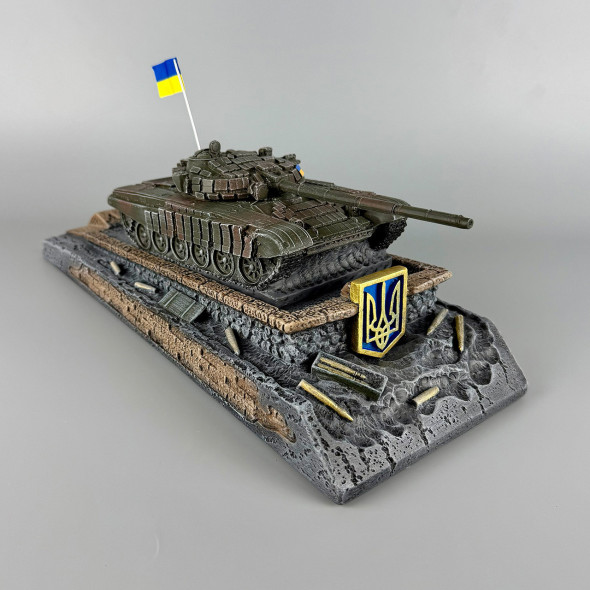 Статуетка сувенір танк "Т-72Б №3" з гіпсу ручної роботи | Декор для кабінету, дому, офісу