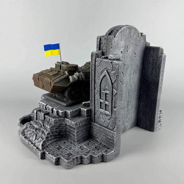 Штоф сувенірний з годиннкиом "БТР-70" ручна робота | Декоративна підставка для стопок та фляги