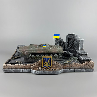 Сувенірний штоф "БМП-1" ручна робота | Декоративна підставка для стопок та фляги