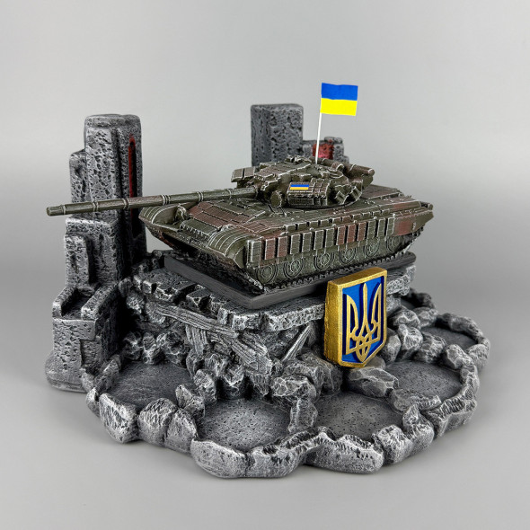 Штоф сувенірний "Т-64 БВ" підставка для стопок та пляшок (без посуду) | Подарунок військовому ЗСУ