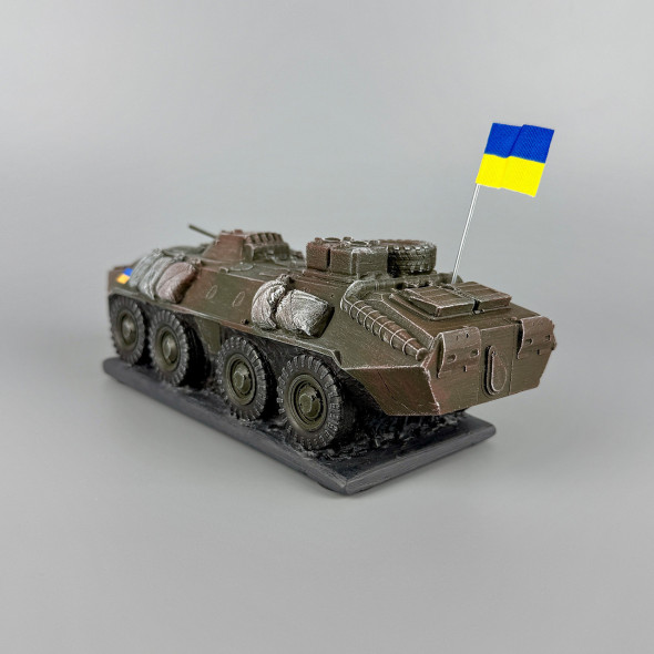 Фігурка військової техніки "БТР-70" ручна робота | Подарунок на день захисника України