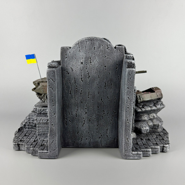Штоф сувенірний з годинником і танком "Т-80" | Підставка для стопок та пляшки (без посуду)