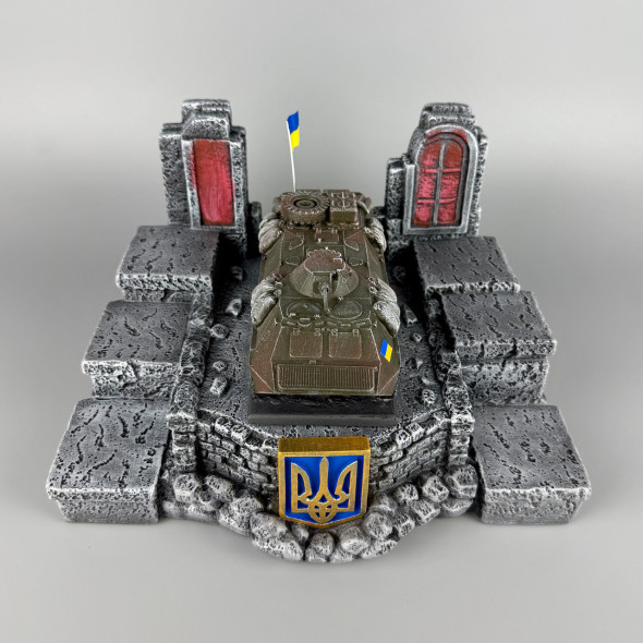 Сувенірний набір штоф (без посуду) "БТР-70" ручна робота | Декоративна підставка для стопок