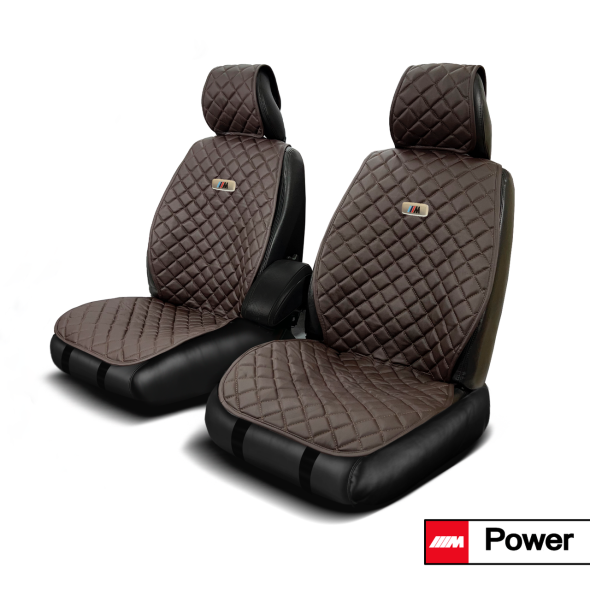 Накидки з еко-шкіри для автомобільних сидінь "MPower" 2 шт