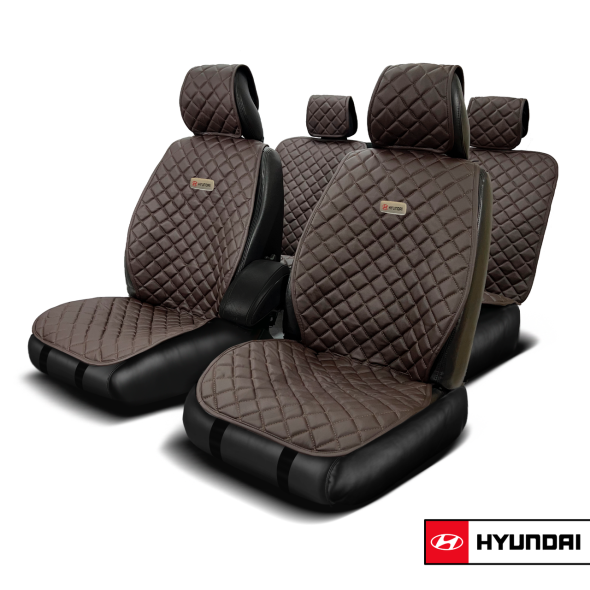 Накидки на сидіння "Hyundai" комплект 4 шт з якісної еко-шкіри