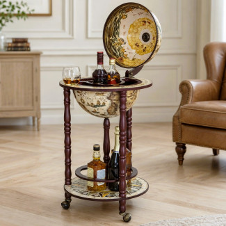 Гарний глобус бар підлоговий карта світу подарунок чоловікові на річницю | Діаметр сфери 33 см